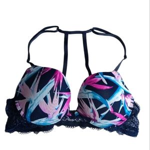 XOXO bra blue, baby blue and red size 34b.